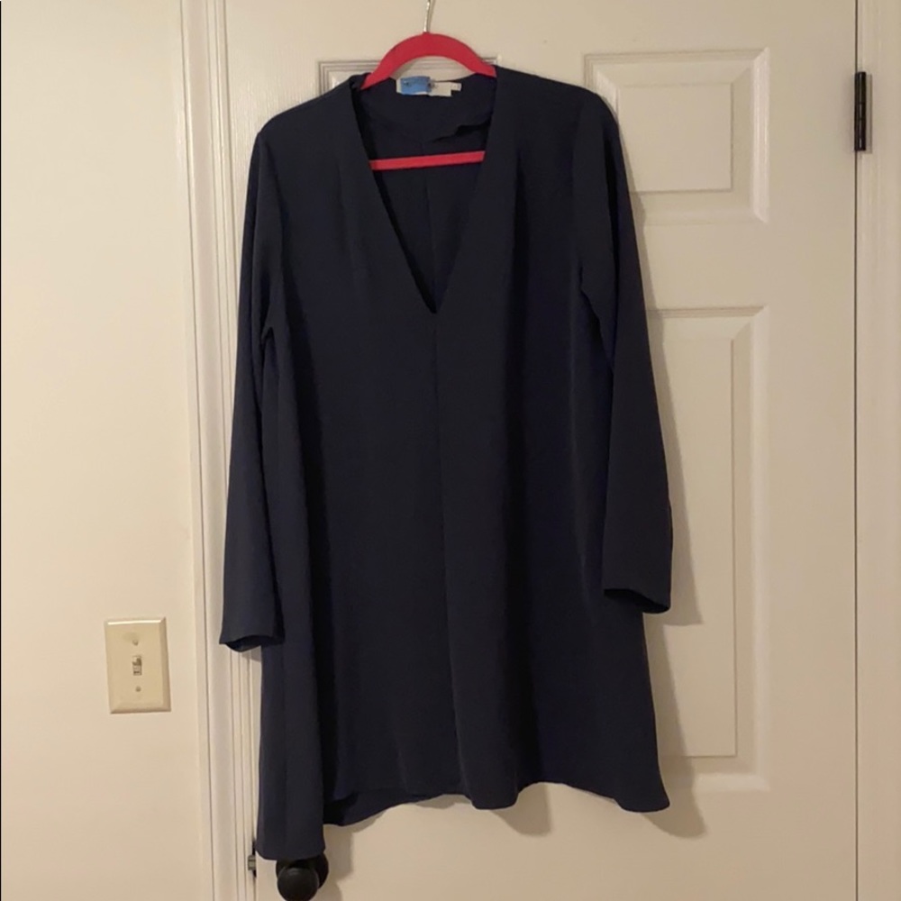 Astr charcoal long sleeve dress